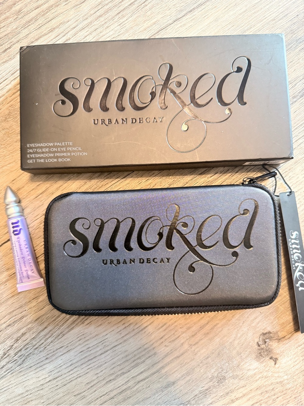 Urban Decay Smoked Eyeshadow Palette Set w/FULL SIZE Eyeliner & Primer Potion